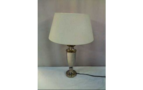 TISCHLAMPE SILBERF. GESCHW. STOFFSCHIRM
