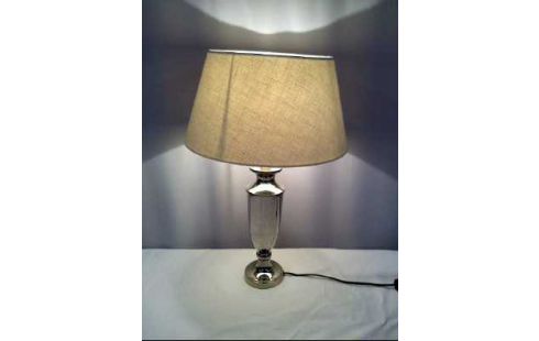 TISCHLAMPE SILBERF. GESCHW. STOFFSCHIRM