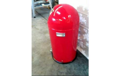STANDMÜLLEIMER <WELCO> 50L ROT M. FUßPEDAL