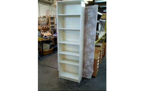 BÜCHERREGAL HOLZ WEISS 6-EBENEN