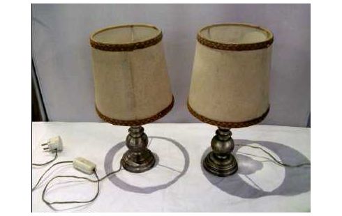 TISCHLAMPE 2ER-SET FRANZÖSISCH METALL