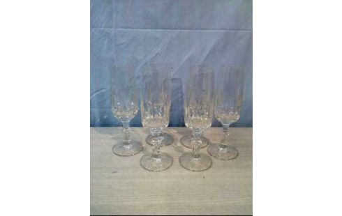 SEKTGLAS 6ER-SET BLEIKRISTALL