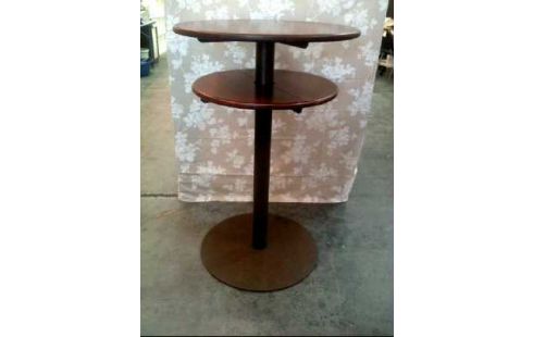 BISTROTISCH HOLZ & METALL RUND