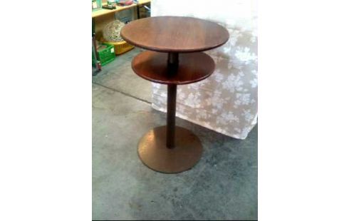 BISTROTISCH HOLZ & METALL RUND