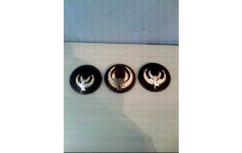 TROPHÄENBRETTCHEN 3ER-SET HOLZ DUNKEL
