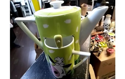 CAFETIERE 2tasses deco vache
