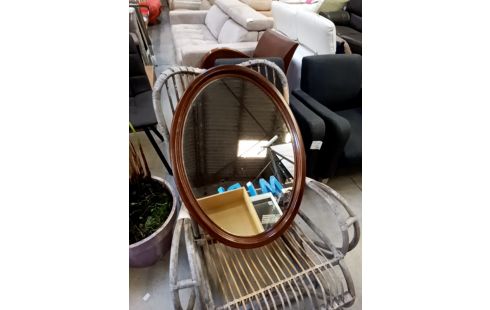 MIROIR BOIS OVALE
