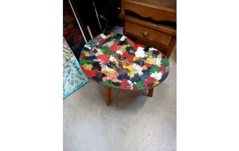 TABLE BASSE ST PALETTE PEINTRE