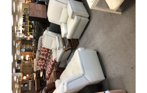 SALON 3 + 1 + 1 CUIR GRIS