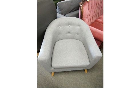 FAUTEUIL MODERNE TISSU GRIS