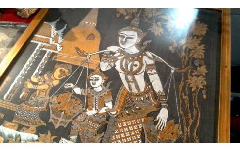 PINTURA SOBRE SEDA ORIENTAL