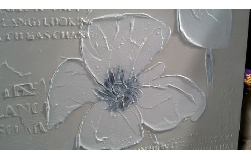 KANEVAS BLUME WEISS MET NATURFARBEN