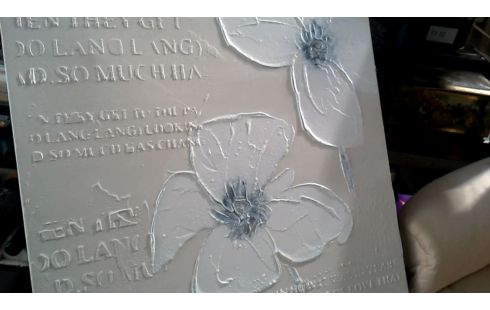 KANEVAS BLUME WEISS MET NATURFARBEN