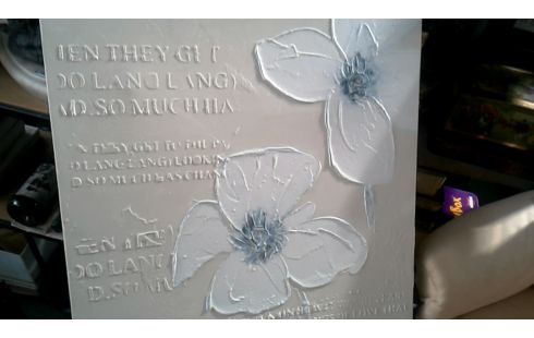 KANEVAS BLUME WEISS MET NATURFARBEN