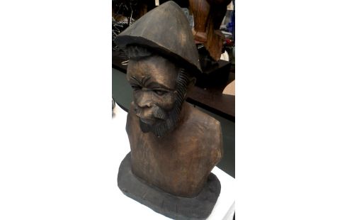 STATUE AFRICAIN, , BOIS GRAND MODELE