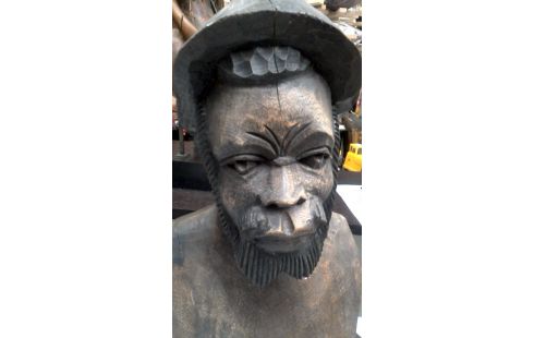 STATUE AFRICAIN, , BOIS GRAND MODELE