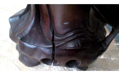 ESTATUA, , MADERA HOMBRE CHINO