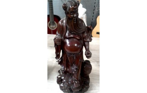 ESTATUA, , MADERA HOMBRE CHINO