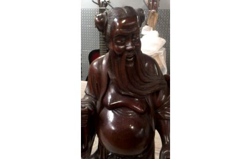 ESTATUA, , MADERA HOMBRE CHINO