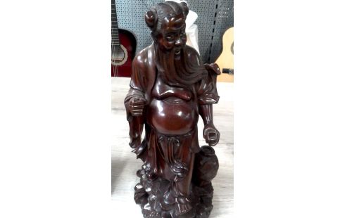 ESTATUA, , MADERA HOMBRE CHINO