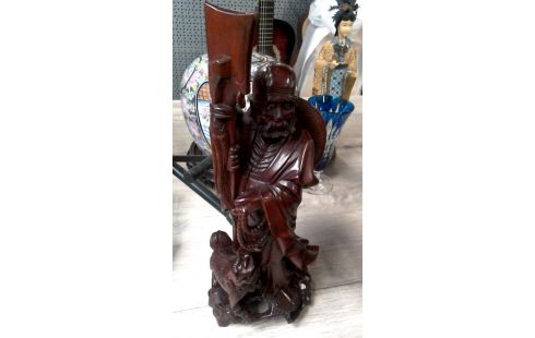 ESTATUA, , MADERA HOMBRE MET, , SOMBRERO CHINO