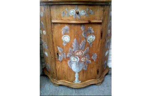 KOMMODE HELL VOLLHOLZ FLORALE MOTIVE