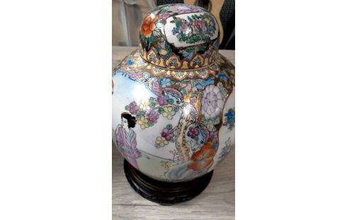 JARRÓN CON TAPA CHINO