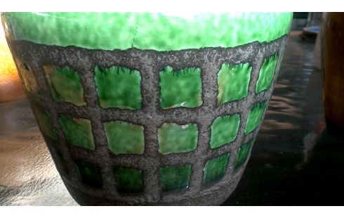 VASE VINTAGE VERTE GRIS