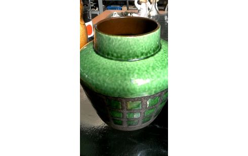 VASE VINTAGE VERTE GRIS