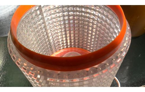 LAMPADAIRE VINTAGE ORANGE PLASTIQUE