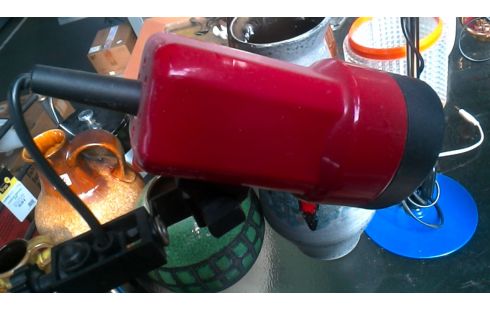 LAMPE DE BUREAU VINTAGE ROUGE CHROME