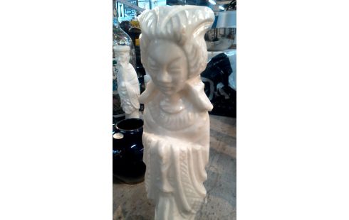 ESTATUA MUJER ALABASTRO ORIENTAL