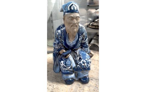 ESTATUA JAPONÉS AZUL
