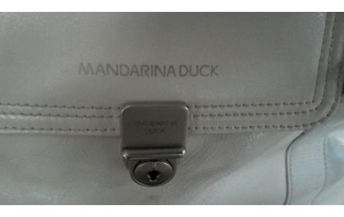 SACS A MAIN CUIR BLANC MANDARINA DUCK