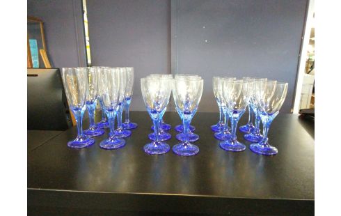 VERRES X 18 PIED BLEU