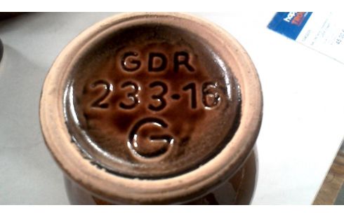 AMPHORE BRUN MET BLANCHE VINTAGE