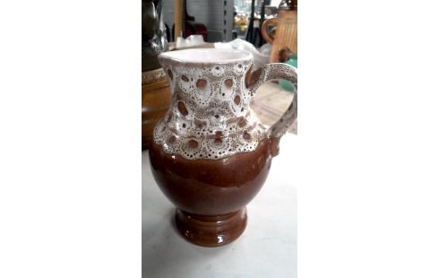 AMPHORE BRUN MET BLANCHE VINTAGE