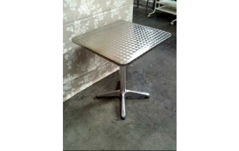 BISTROTISCH METALL SILBERFARBEN