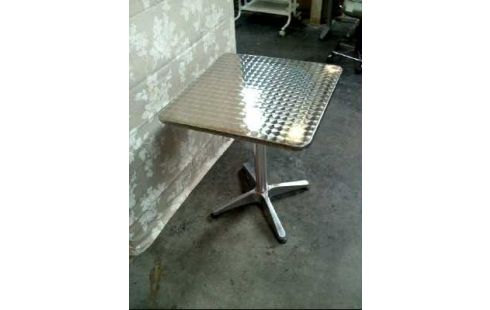 BISTROTISCH METALL SILBERFARBEN