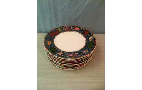 TELLER-SET <DIBBERN> BUNT-FLORAL 10-STK