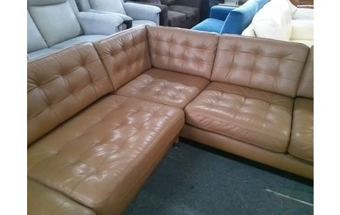 CANAPE D'ANGLE CUIR MARRON IKEA LANDSKRONA