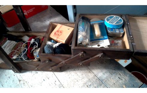 NÄHKÖRBCHEN IM VINTAGE-STIL, , HOLZ