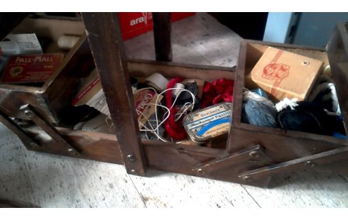 NÄHKÖRBCHEN IM VINTAGE-STIL, , HOLZ