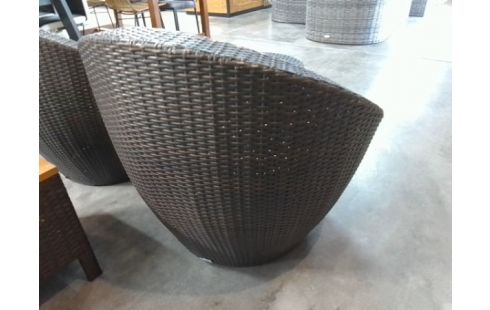 SALON DE JARDIN FAUTEUILS COQUILLES + TABLE