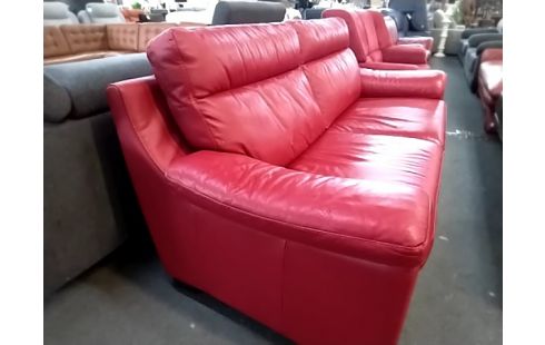 CANAPE CUIR ROUGE 3 PLACES ROUGE POLTRONESOFA