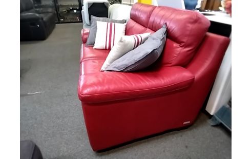 CANAPE 2 PLACES CUIR ROUGE POLTRONESOFA