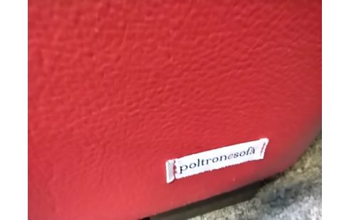 CANAPE 2 PLACES CUIR ROUGE POLTRONESOFA