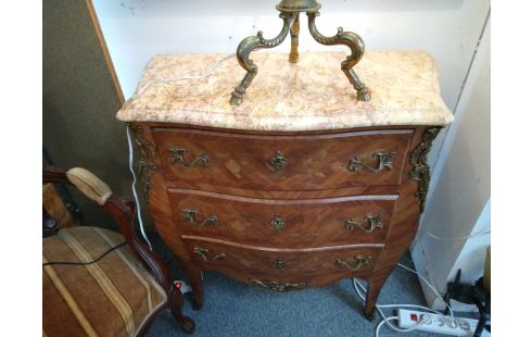 COMMODE STYLE LOUIS XV MARQUETÉE