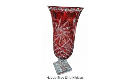 VASE CRISTAL ROUGE GRAND