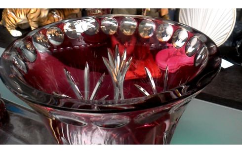 VASE CRISTAL ROUGE GRAND